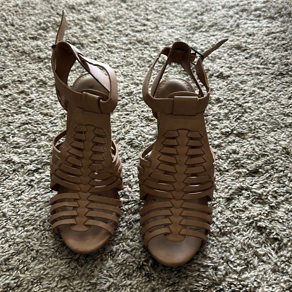 Caged heel sandal